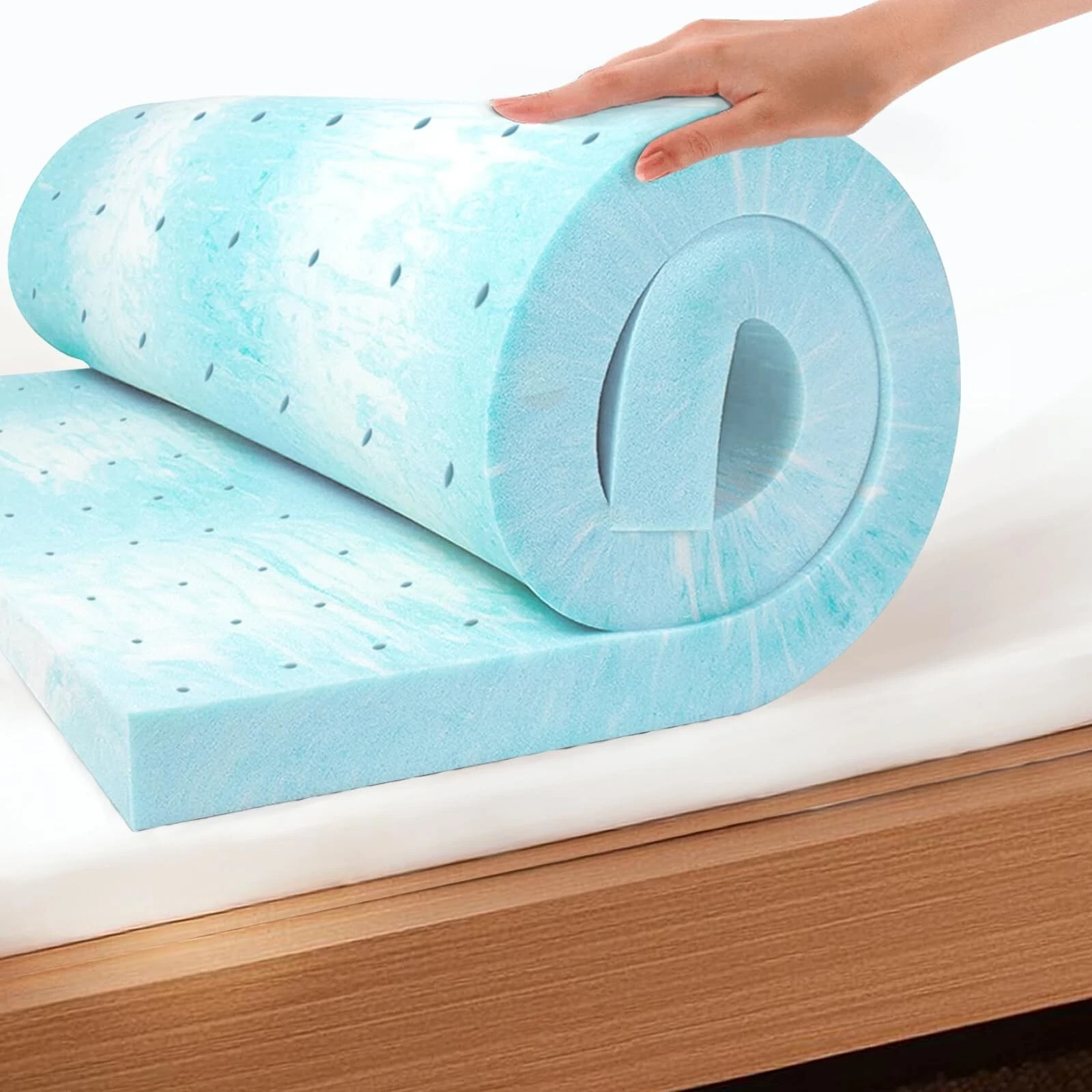 EGO Topper 2 Inch Twin Memory Foam Mattress Topper, Cooling Gel Foam Mattress...