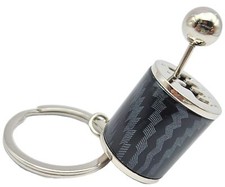 Carbon Fiber Manual Car Shift Knob Keychain Jdm Racing Gear Shifter Key Ring