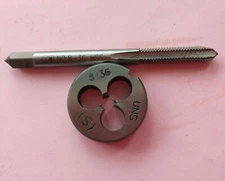 1set HSS No.8-36 UNF Right Hand Plug tap and die Thread Threading Tool