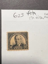 US stamp 623 17c Wilson fnh