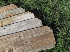 ON SALE Reclaimed Old Fence Wood Boards W Ears 5 Boards 20" Weathered Planks