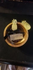 Pineapple Dip Bowl With Pineapple Spreader 2 Piece Set New No Box