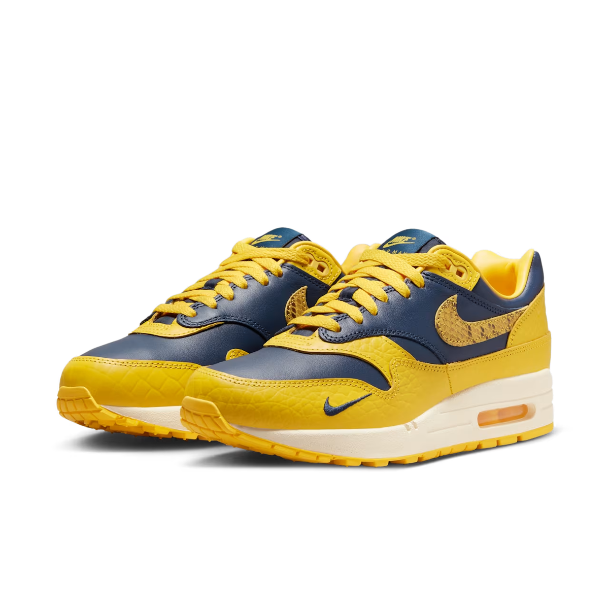 Nike Air スニーカー イエロー/ブルー Nike Air Max 1 CO.JP Michigan Blue-Yellow New Sneakers