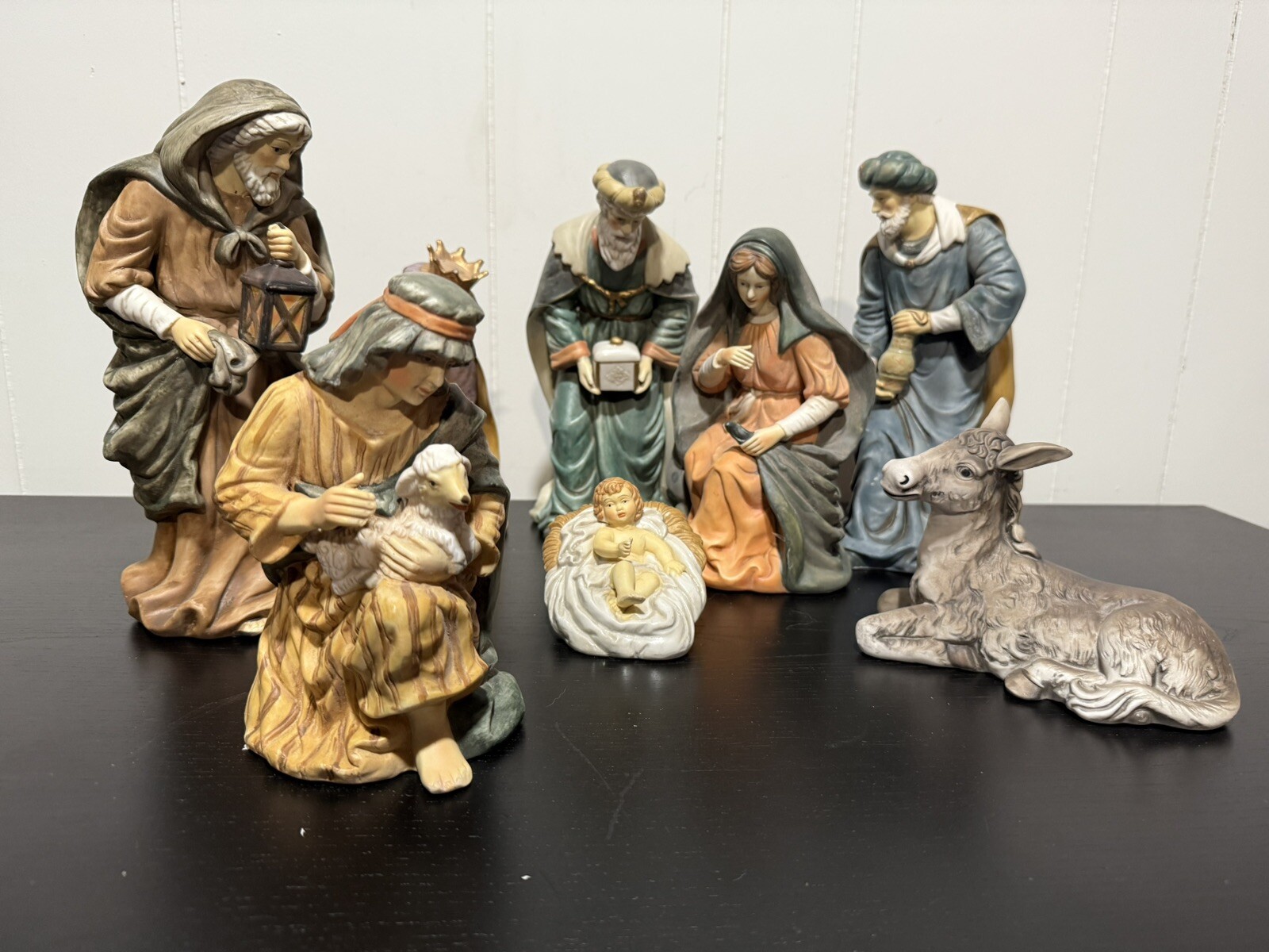Vintage Hand Painted 8pc Nativity 11