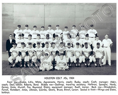 1964 HOUSTON COLT 45s BASEBALL 8X10 TEAM PHOTO PICTURE