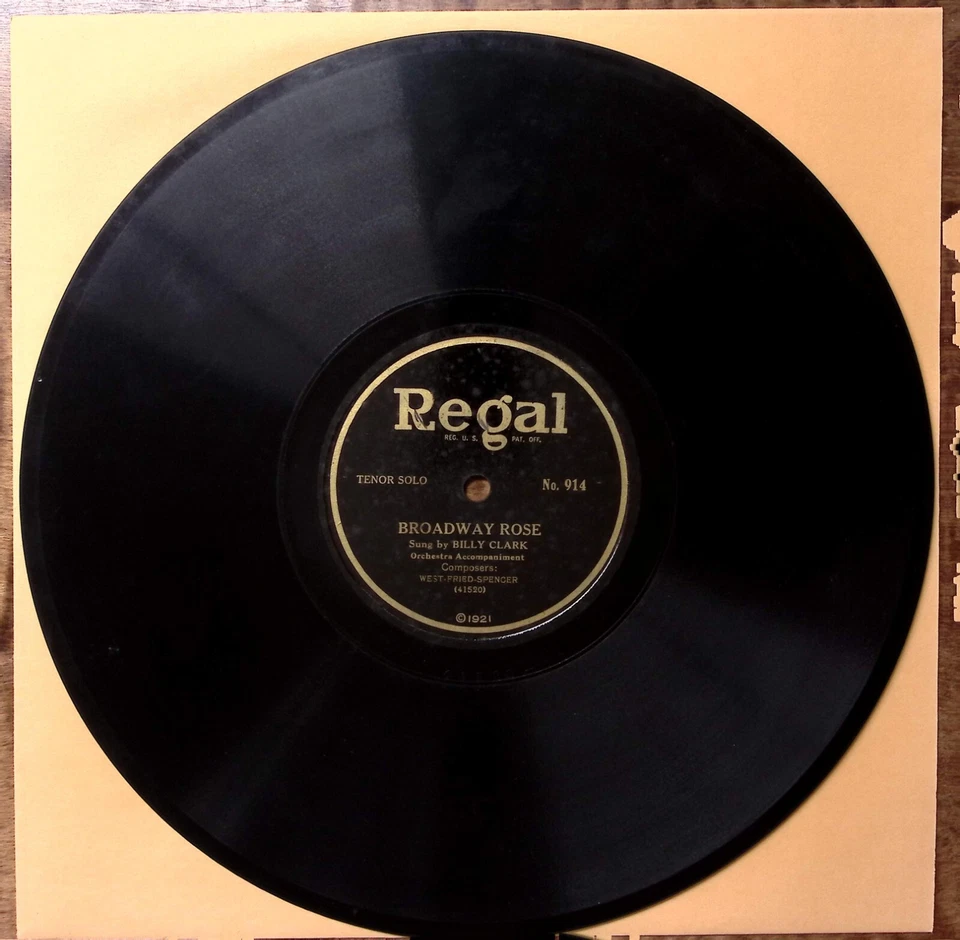 BILLY CLARK-BROADWAY ROSE / LEWIS AUSTIN-OLD PAL REGAL RECORDS RARE 78 RPM 231 Foto 2 de 3