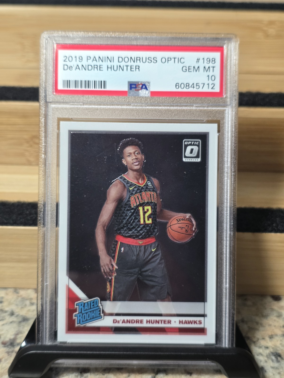 2019-20 Panini Donruss Optic Rated De'Andre Hunter #198 PSA 10 GEM MT Rookie RC