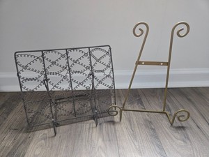 Table Top Easel Display Stands - Picture Plate Book Art -Metal Stands Lot of 2