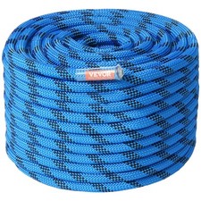 VEVOR 12.7mm Static Climbing Rope 38M 125ft Outdoor Rock Climbing Rope Blue