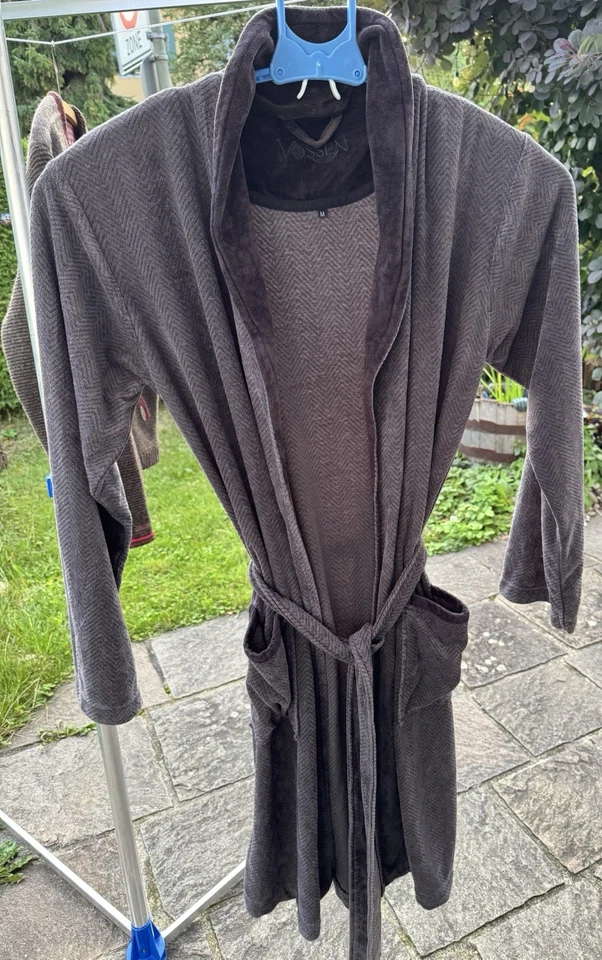 Bademantel von Vossen In Größe M Anthrazit 100% Baumwolle