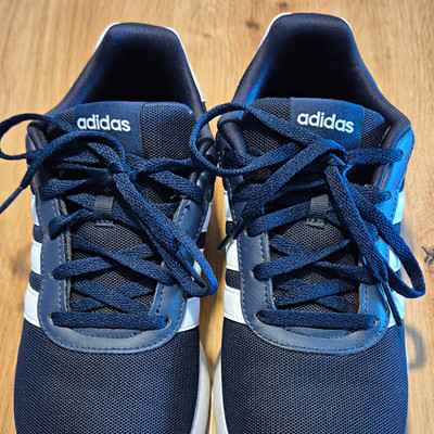 adidas Lite Racer Sneaker Blau/Weiß Low Top Mesh Schnürung EU 37