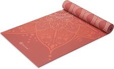 Gaiam Yoga Mat - Premium 6mm Print Reversible Extra Thick Non
