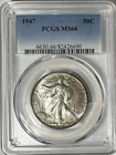 1947 Walking Liberty Half Dollar $1 PCGS MS66