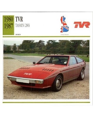 1991 TVR Tasmin 280i Trading Card Ford V6 British Sports Car Blackpool