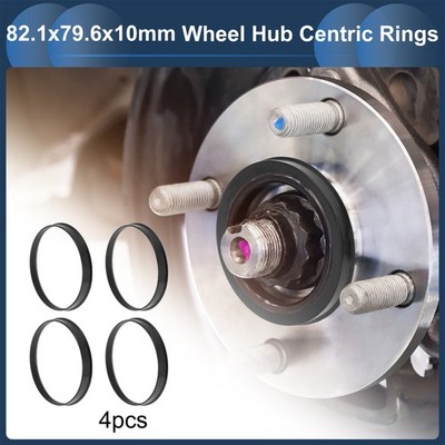 82,1mm bis 79,6mm Auto-Radnaben-Zentrierringe Schwarzes Polycarbonat 4 Stück