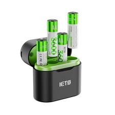 Rechargeable aa Batteries Lithium with Fast Charger,1.5V Constant Output,3600...