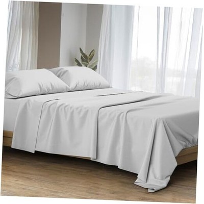 Sheets Set Egyptian Cotton - 1500 Thread Count 4 PC Egyptian King Light Grey