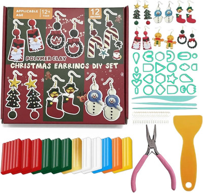 Polymer Clay Starter Kit, 12 Colors Oven Bake Modeling Clay with Sculpting Tools