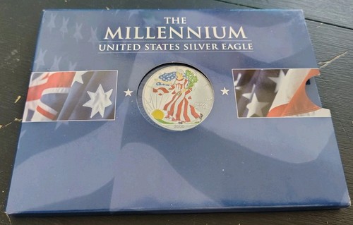 2000 American Silver Eagle Colorized .999 1oz w/ COA