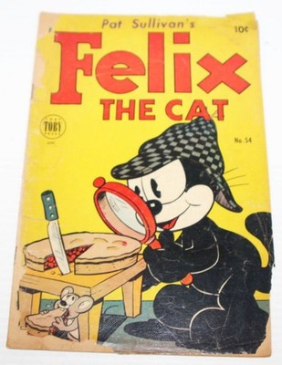Felix The Cat #54 - Toby Comics 1954 Golden Age Sherlock Holmes Cover