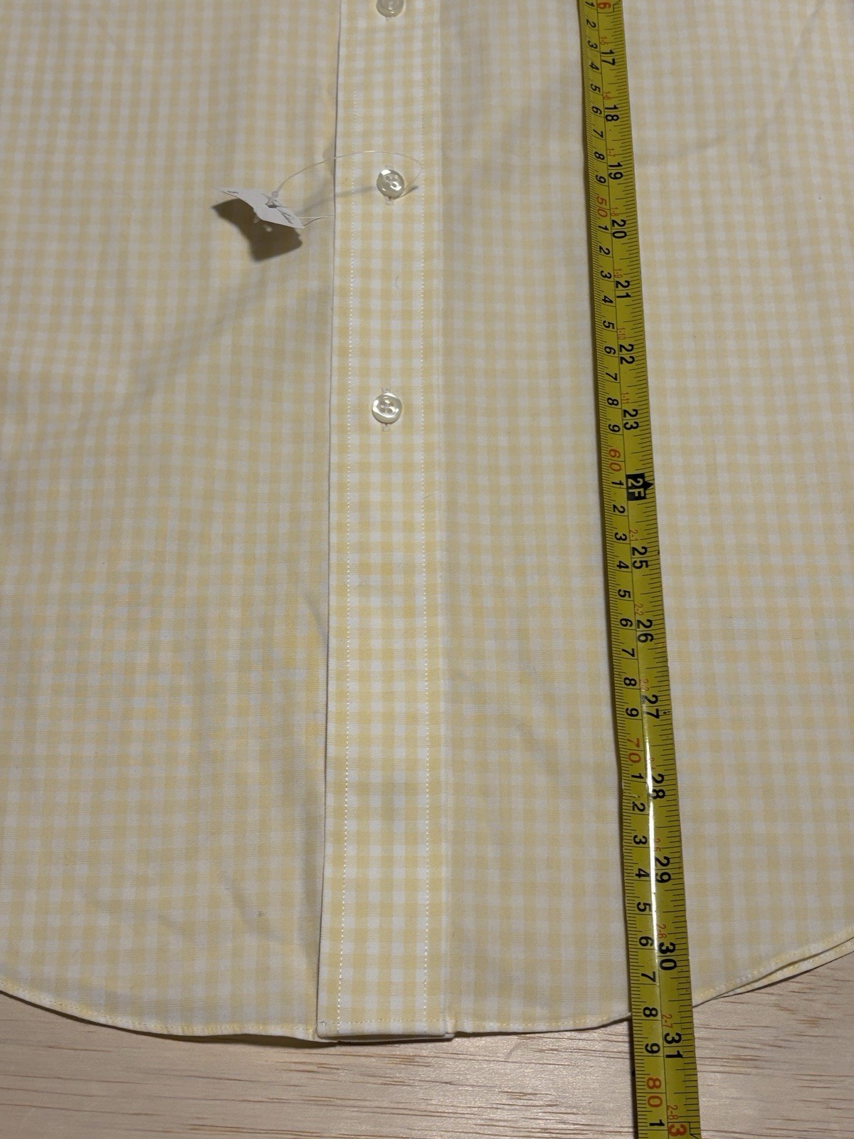 Brooks Brothers Non Iron Shirt Men’s Large  15-1/2 Yellow White Checkered NWT thumbnail 5