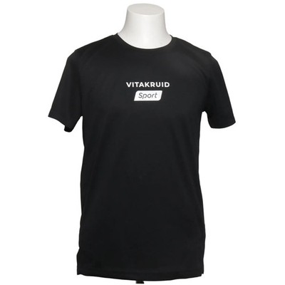 Stedman, T-shirt, Größe: M, Active 140 Crew Neck ST8400, Schwarz, Print #iK7