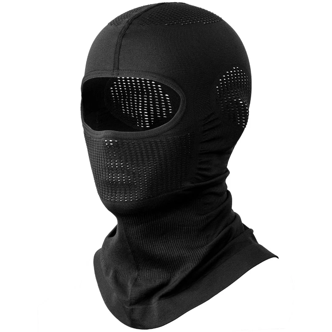 Mulor Balaclava Full Face Mask for Motorbike Cycling Ski One Size, Black