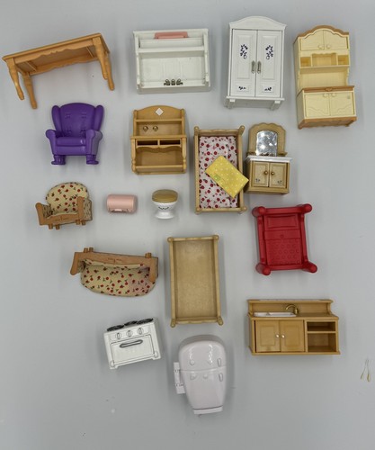 Vintage Doll Furniture Lot w/ Piano – Mid-Century Dollhouse Pieces - Picture 5 of 23