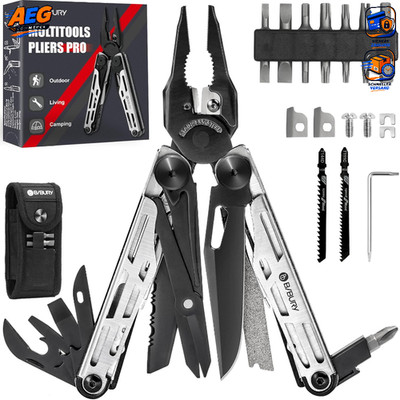 Multitool Faltbare Zange Edelstahl mit Schere Schraubendreher Nylontasche