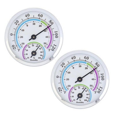 Mechanical Room Temperature Meter 2 Pack Indoor Thermometer Hygrometer Gauge