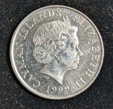 1999 Cayman Island 25 Cent Circulated KM# 134
