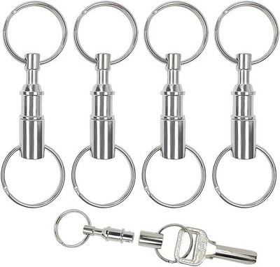 4 Pack Quick Release Keychain Detachable Pull Apart Keychain Dual Pull Apart Key