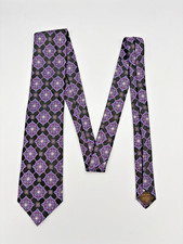 New 140 Robert Talbott Best Of Class Tie Purple Medallion Silk Hand Made in USA
