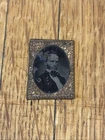Civil War Gold Toned Framed Tintype - Gen. William Tecumseh Sherman - TINY