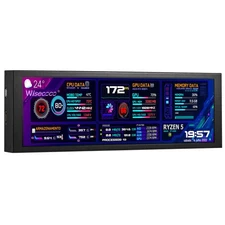 wisecoco 7.84 Inch Mini Monitor HD IPS 1280x400 Secondary Screen Stretched Ba