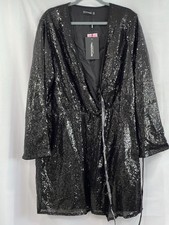 Pretty Little Thing Size 1X Black Sequence Party Cocktail Dress