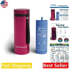 Magenta Insulin Travel Case Cooler Nomad Stainless Steel 52H Reusable Protection