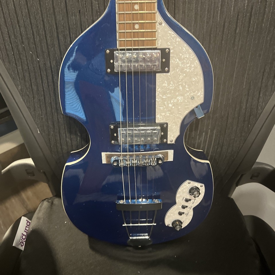 Beautiful Blue Violin Style Electric Guitar | eBay