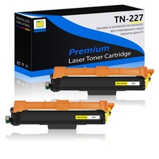 2 PK TN227 Yellow Toner Cartridge For Brother HL-L3290CDW MFC-L3710CW With Chip