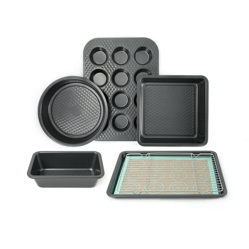 Hawok 8-Piece Nonstick Bakeware Set Carbon Steel Bake Set 8-Pcs Round Cake Pan