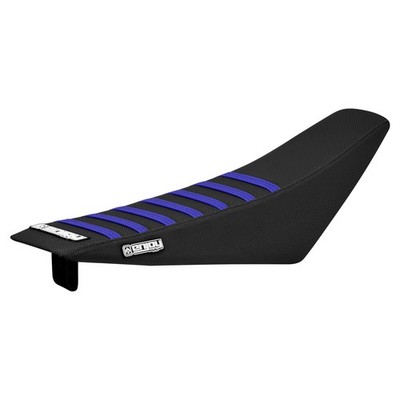 YCF BIGY 125/150/220 (2017-2022) seat cover    all BLACK with BLUE ribs #608