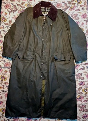Vintage Barbour A160 Burghley Waxed Coat Made in England C40/102CM EUC  1990s