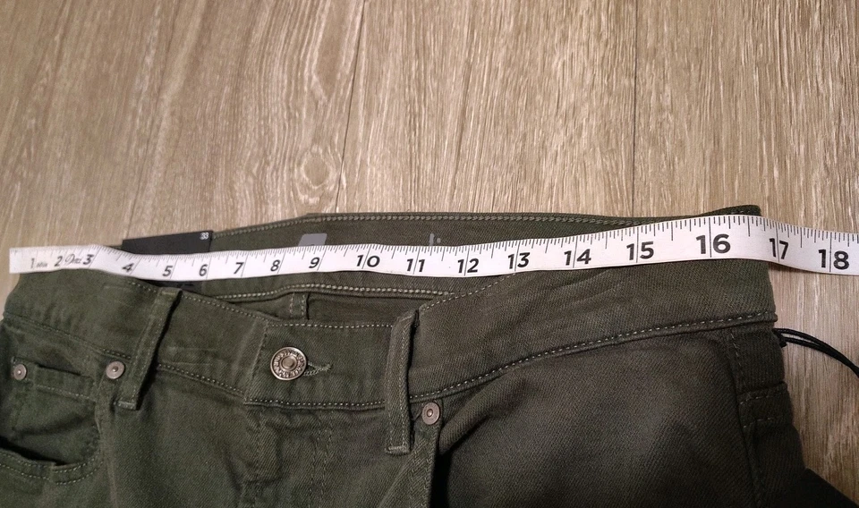 7 Для всего человечества мужской Slimmy джинсы размер 33 тонкий прямые штанины зеленый джинсовой ткани брюки  - Изображение 4 из 4