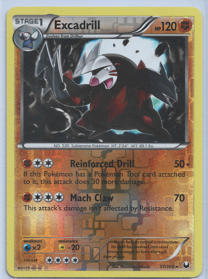 Excadrill 57/108 Dark Explorers Reverse Holo