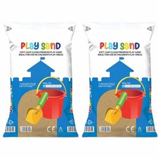 Kids Play Sand 40kg Pack of 2 Soft Washed Natural Non Toxic Sandpit Garden