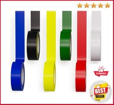 6 Pack Color Vinyl Electrical Tape, Waterproof Flame Heat  Weather Resistant