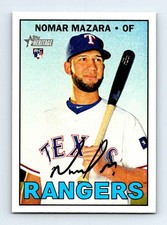 #704 2016 Topps Heritage { Nomar Mazara RC Texas Rangers