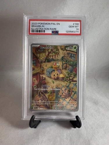 2023 POKEMON PAL EN-PALDEA EVOLVED ILLUSTRATION RARE #198 BRAMBLIN PSA 10