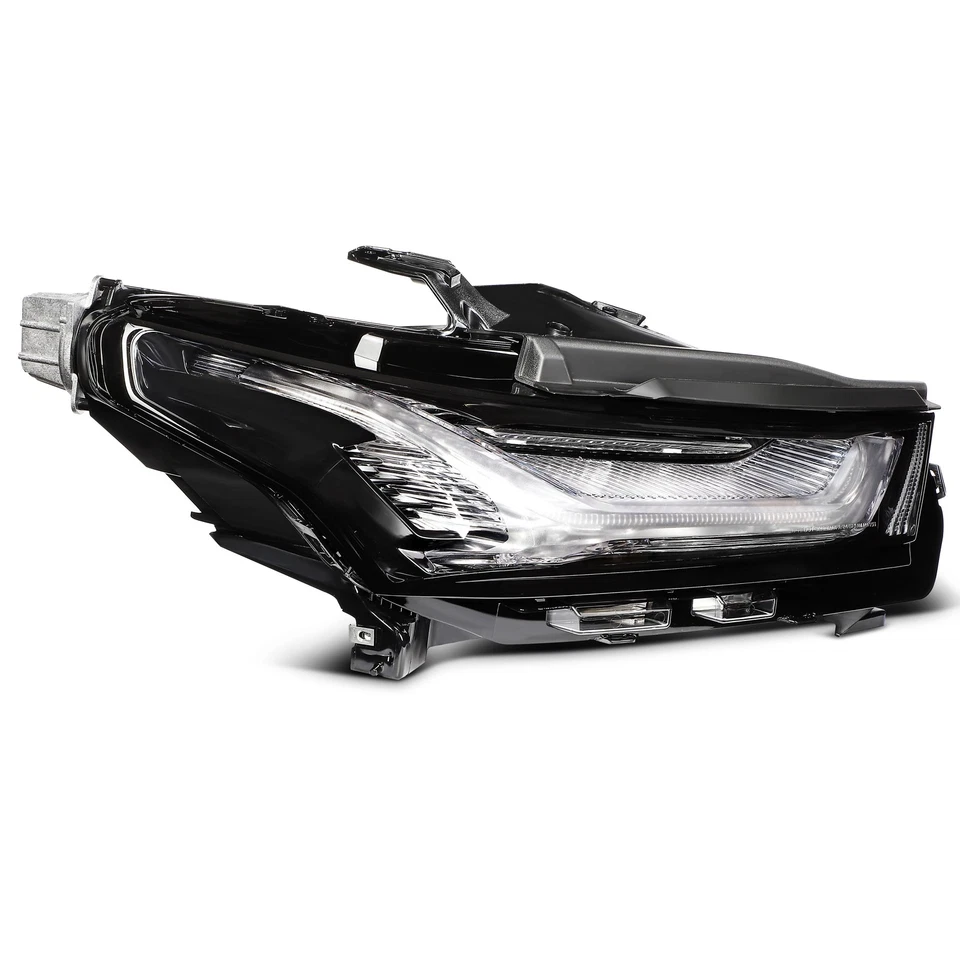 Lámpara de faro lateral derecho negra para Chevy Traverse 2022-2023 con señal LED DRL Foto 3 de 4
