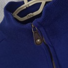 Southern Tide Men Merino Wool Blue Striped Pullover X-LARGE full Zip Golf City — photo 10